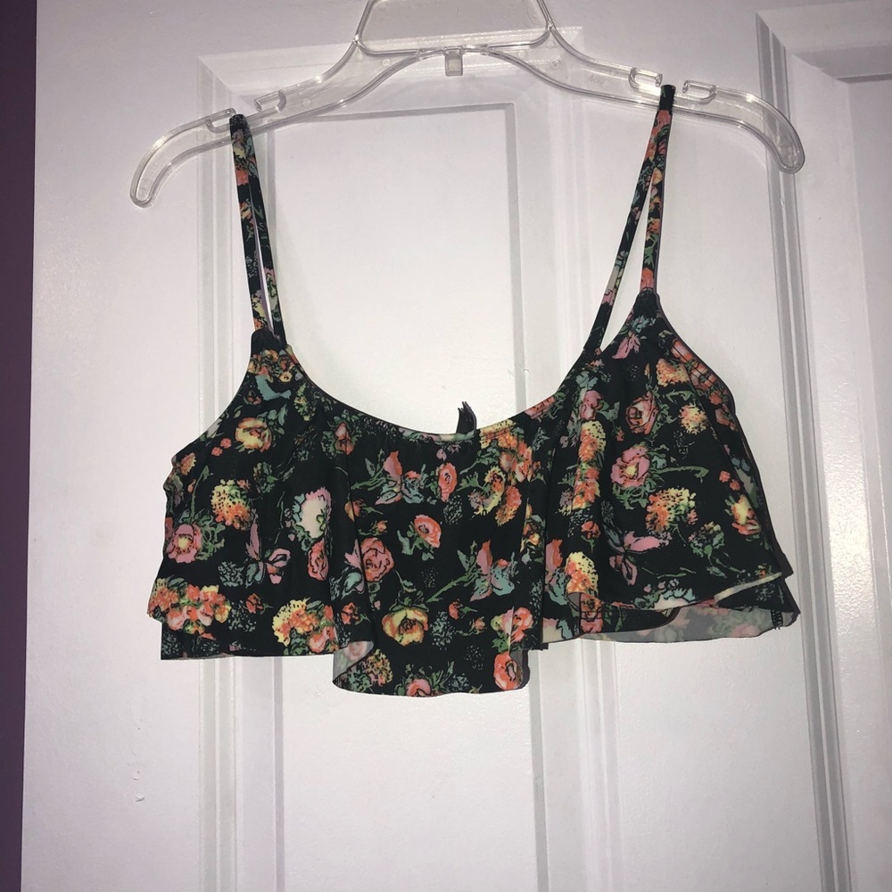 Black and a Floral LA Hearts Bikini Top